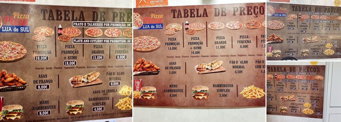 Pizzaria Lua do Sul Menu