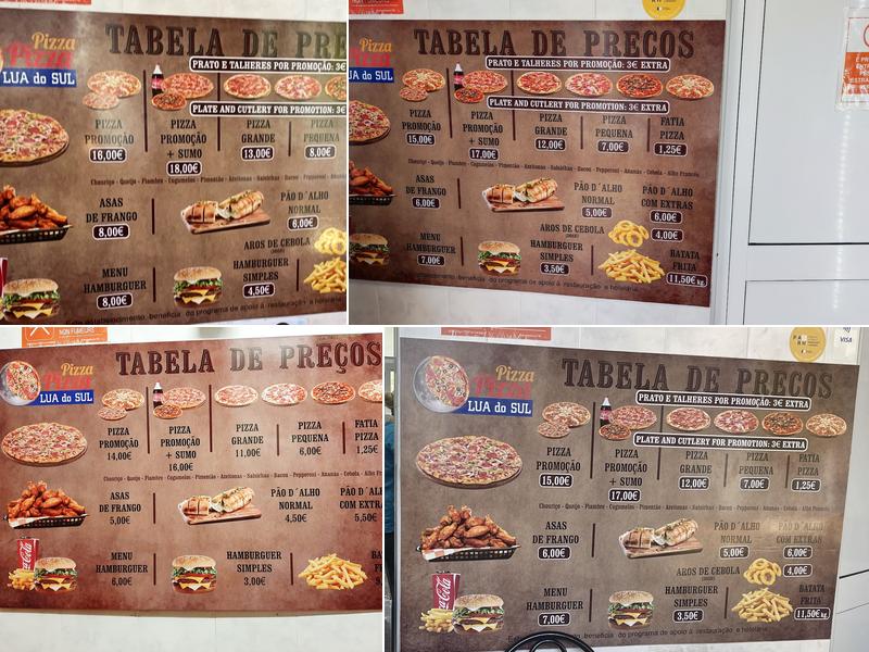 Pizzaria Lua do Sul Menu