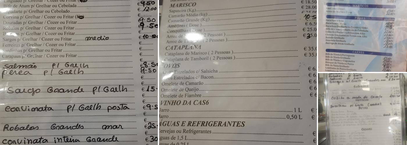 O Beiral Menu