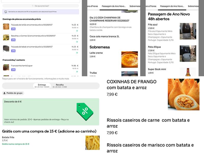 108 low cost takeway Menu