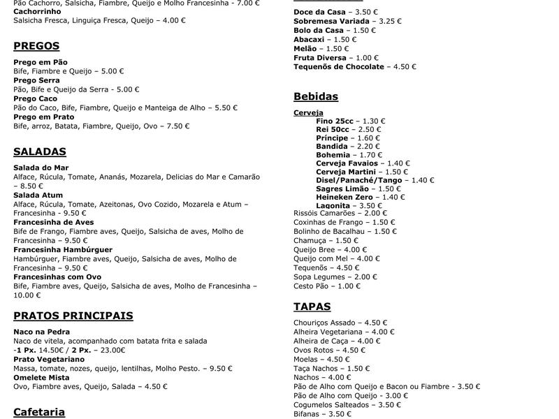 Total Sports Bar Menu