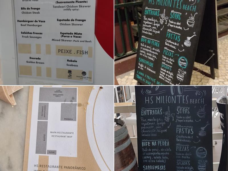 Restaurante do HS Milfontes Beach Menu