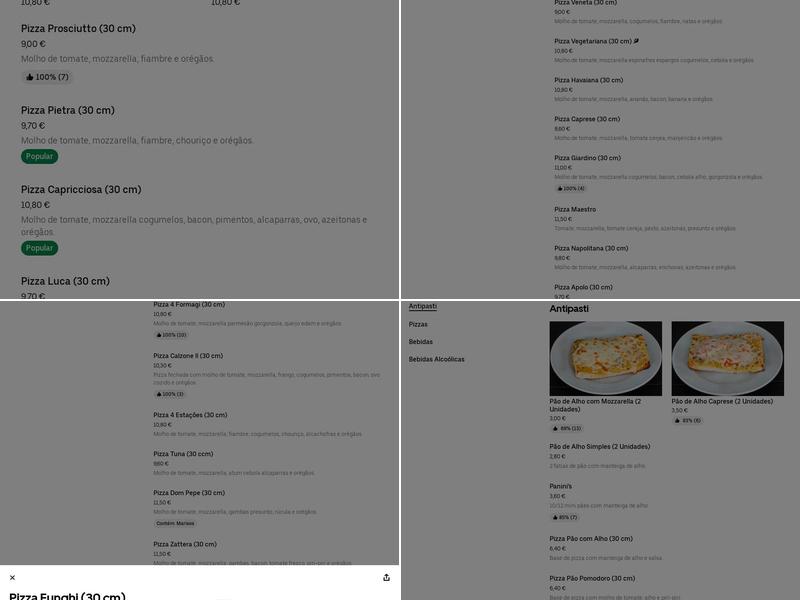 PIZZARIA MAESTRO Menu