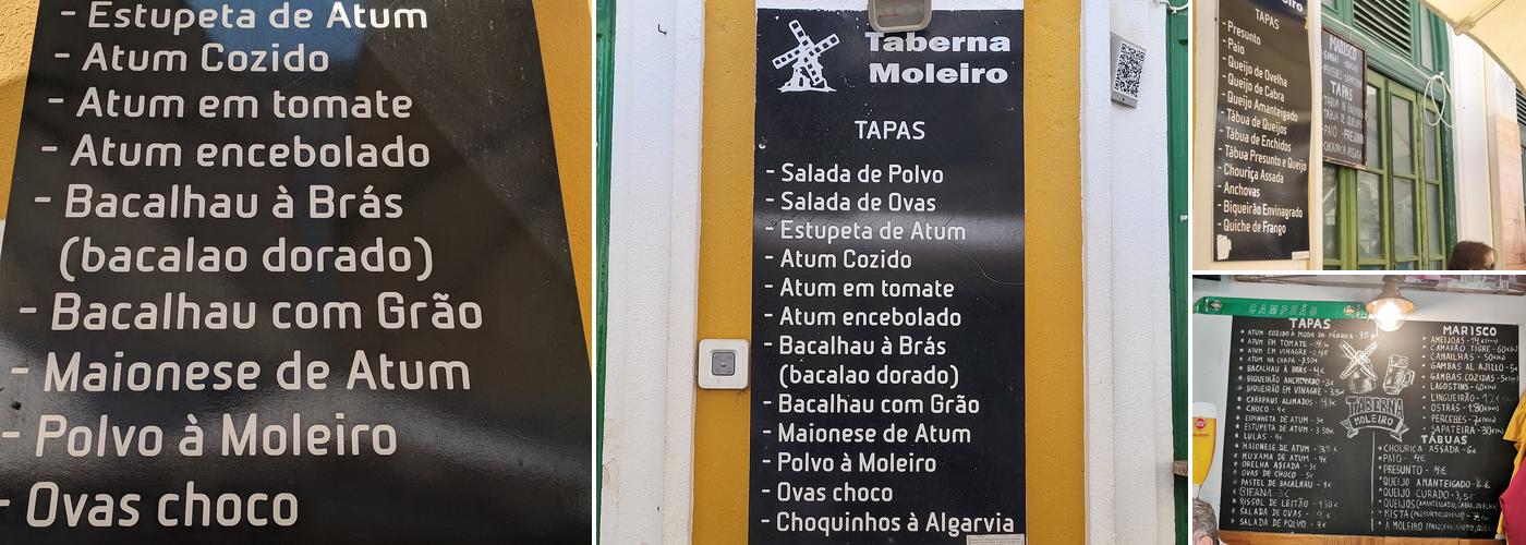 Taberna Moleiro Menu