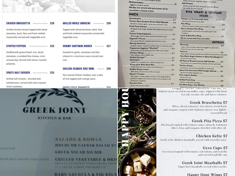 The Greek Joint Kitchen and Bar (Davie) Menu