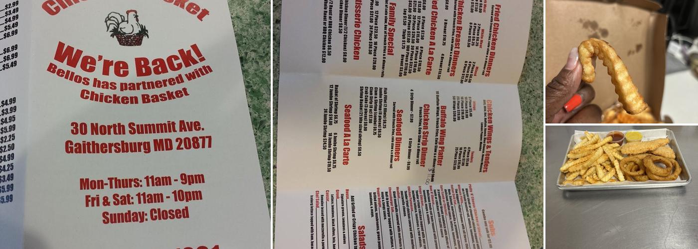 Chicken Basket Menu