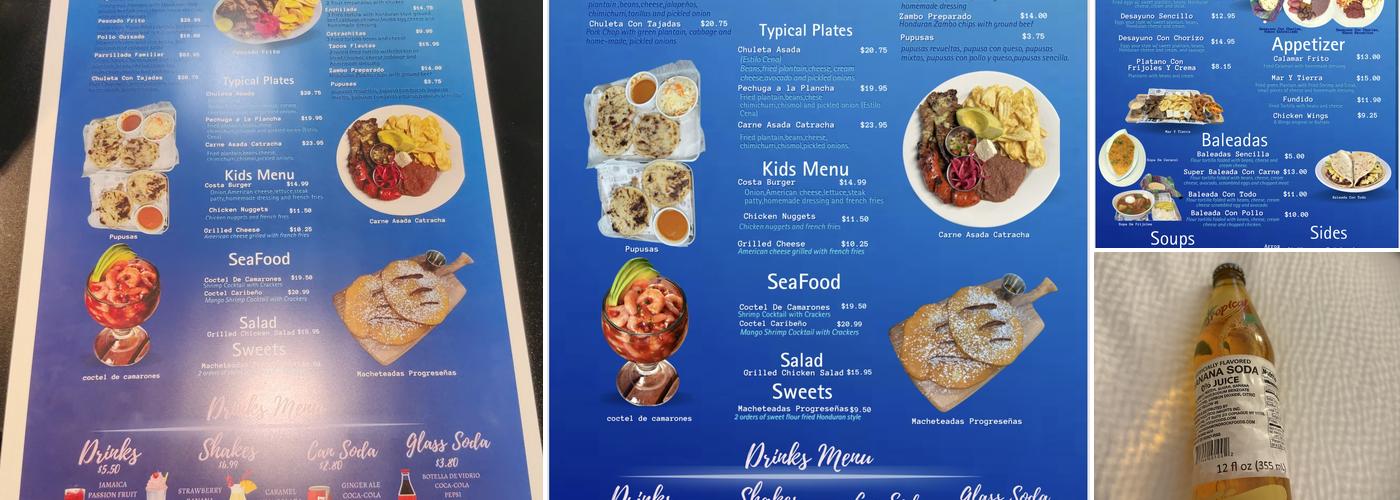 504 Honduran Cuisine Menu