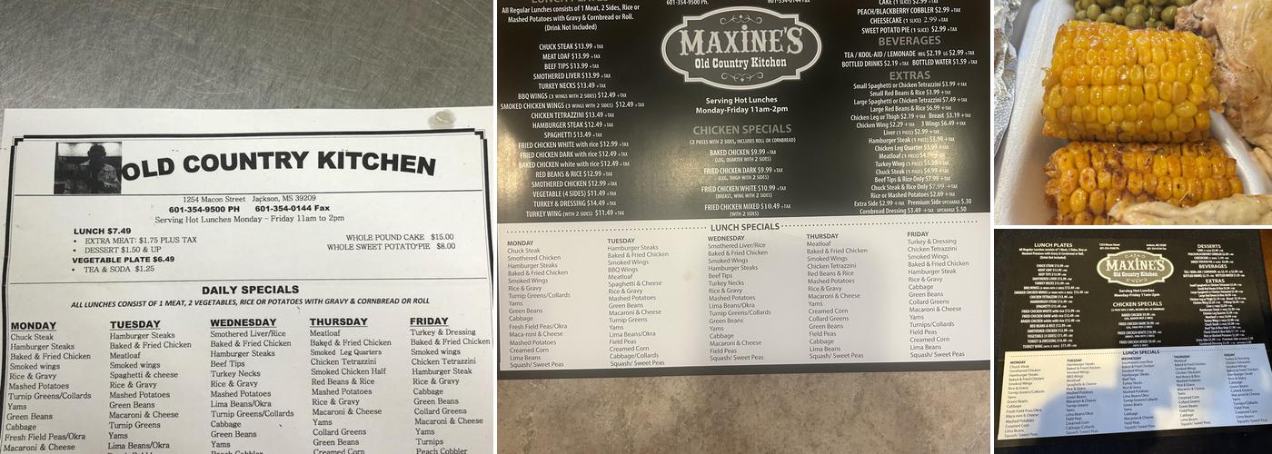 Maxine's Old Country Kitchen Menu