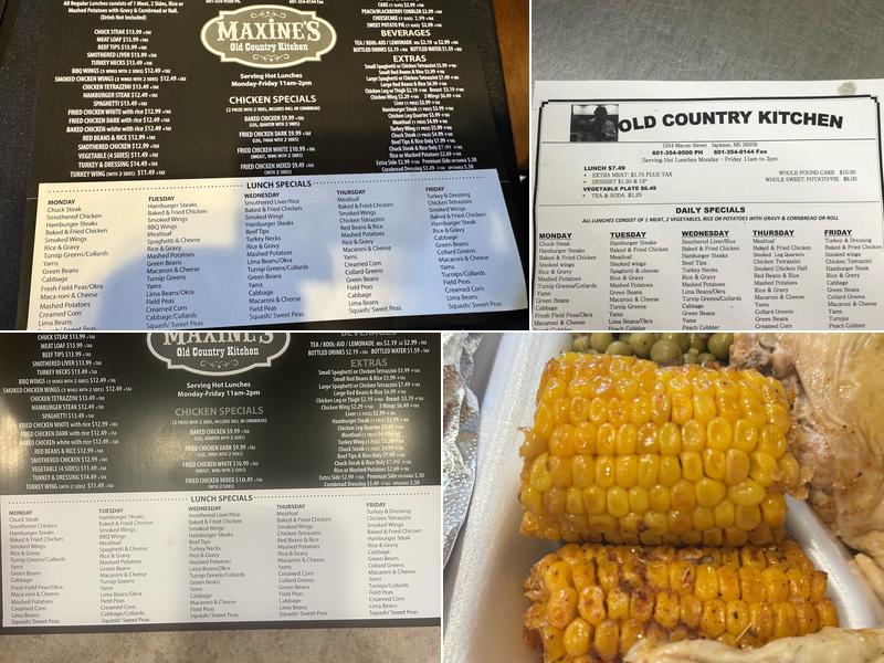 Maxine's Old Country Kitchen Menu