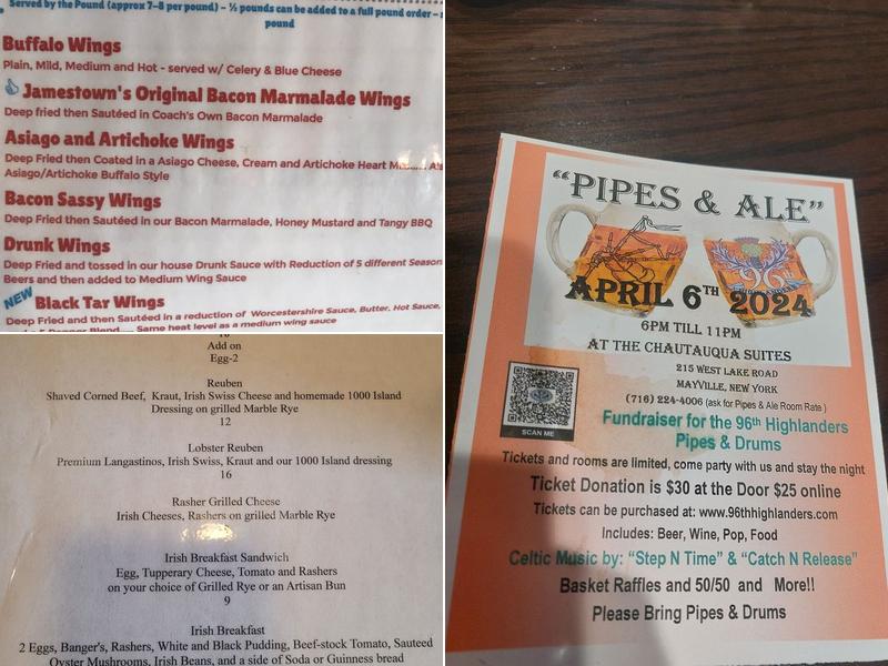 2 Gingers Inn Menu