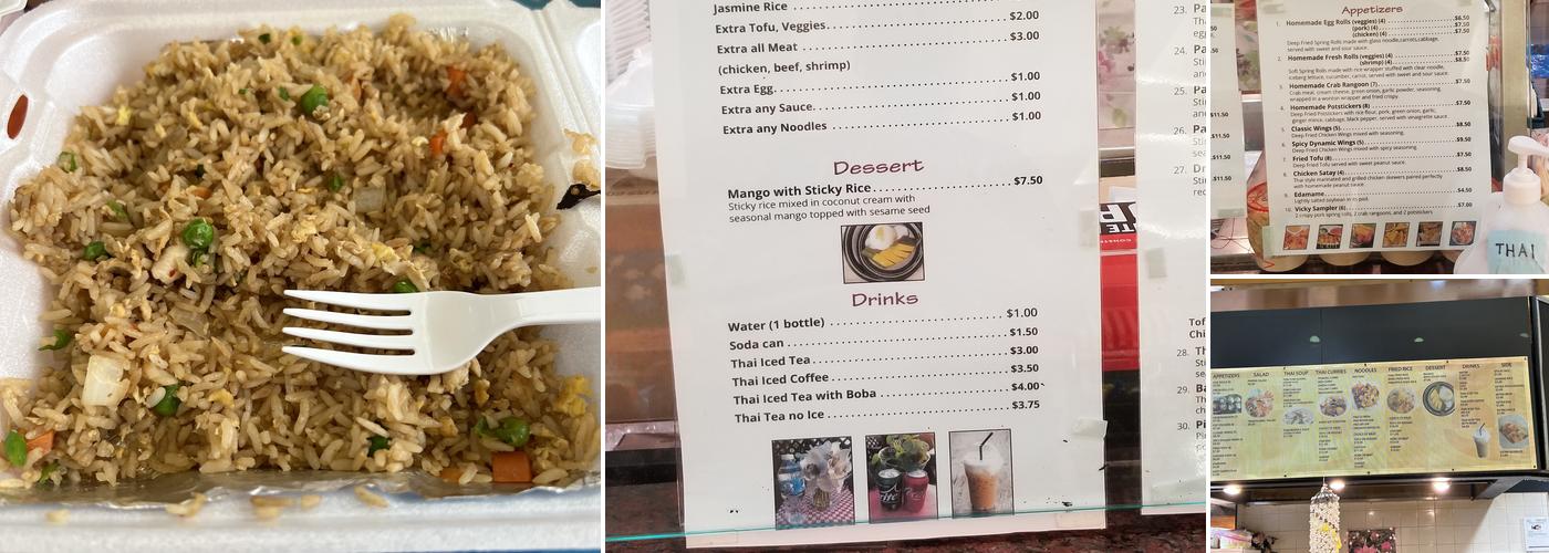 Vicky's Kitchen Thai Menu