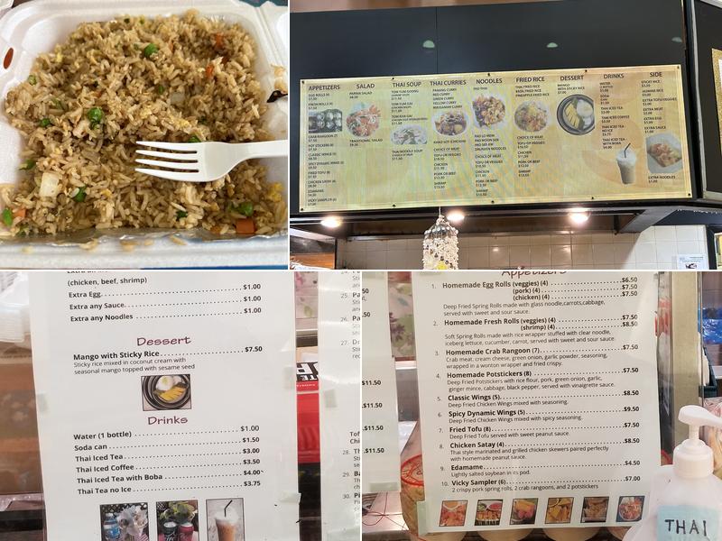 Vicky's Kitchen Thai Menu