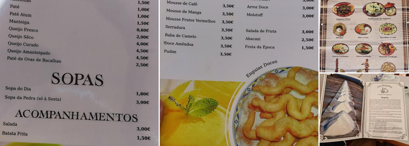 Restaurante Casa das Marquinhas Menu