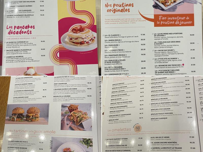 L'Oeufrier (Masson) Menu