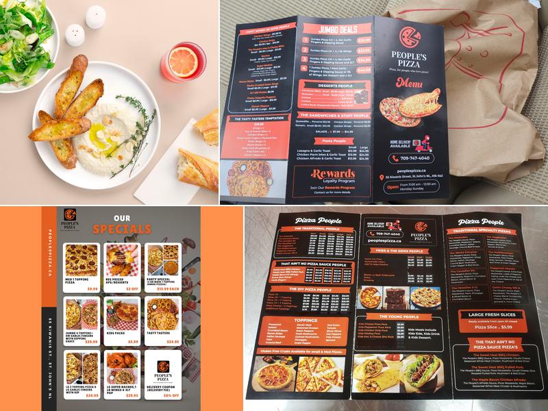 People's Pizza Menu