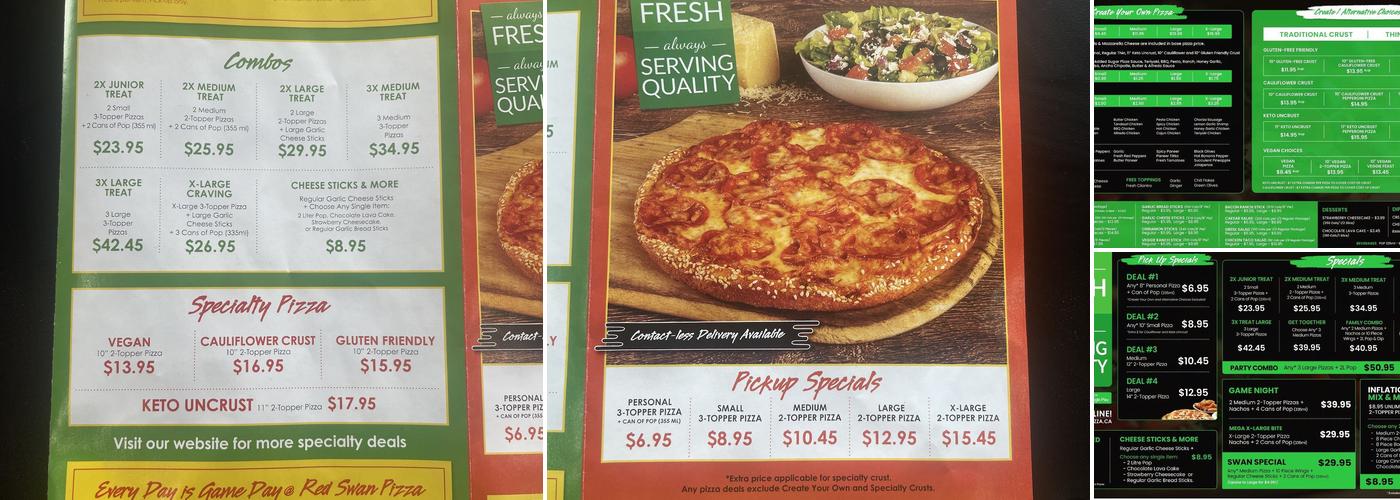 Red Swan Pizza - Vaughan Steeles ave Menu