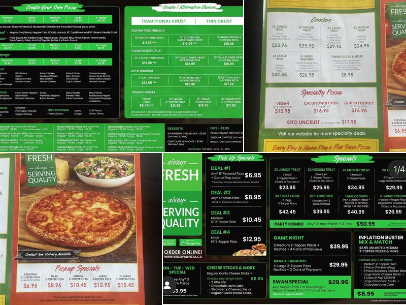 Red Swan Pizza - Vaughan Steeles ave Menu