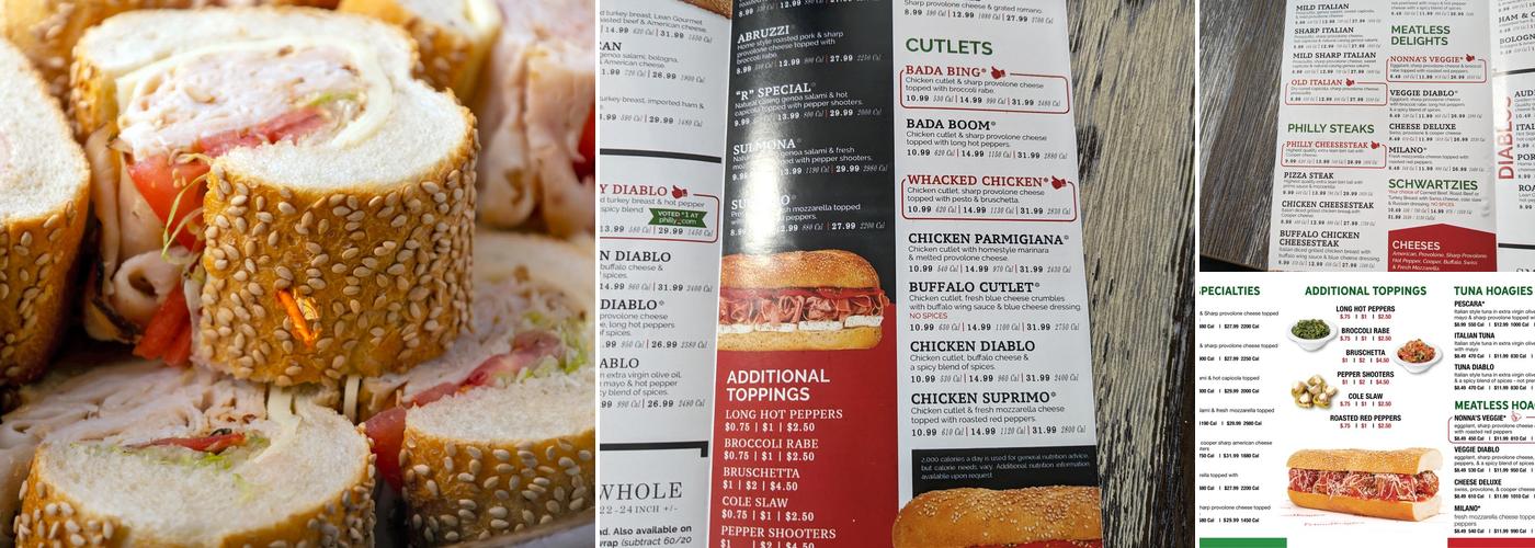 PrimoHoagies Menu