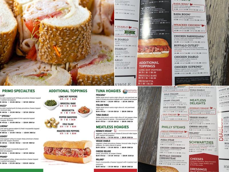 PrimoHoagies Menu