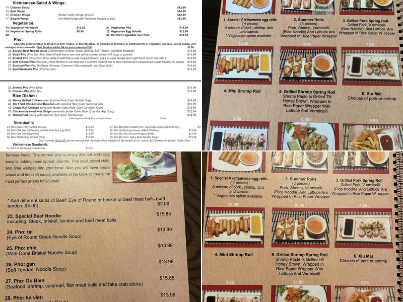 Miss SaiGon Menu
