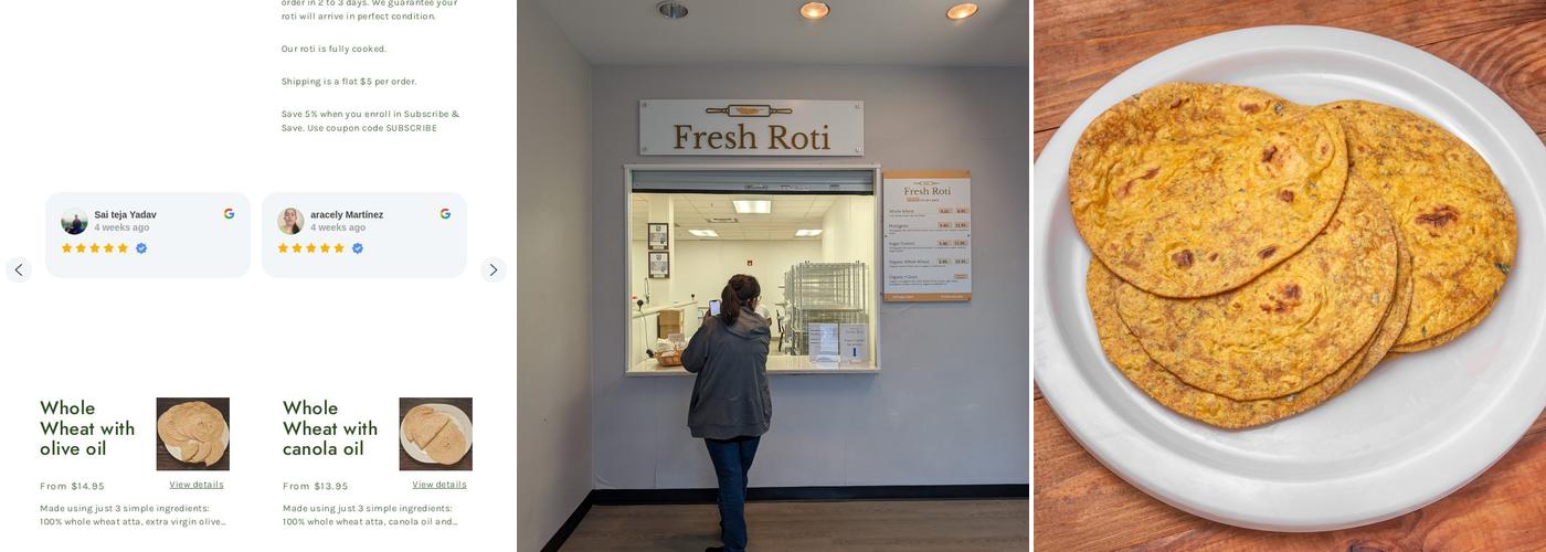 Fresh Roti Menu