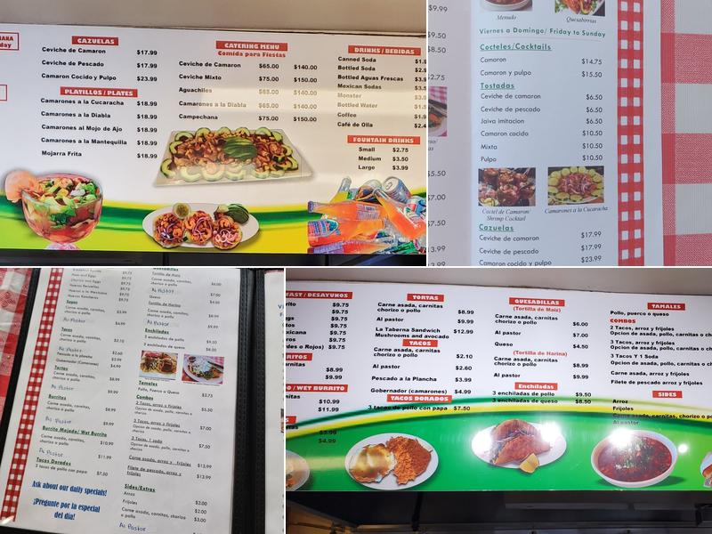 La Taberna Jalisco Menu