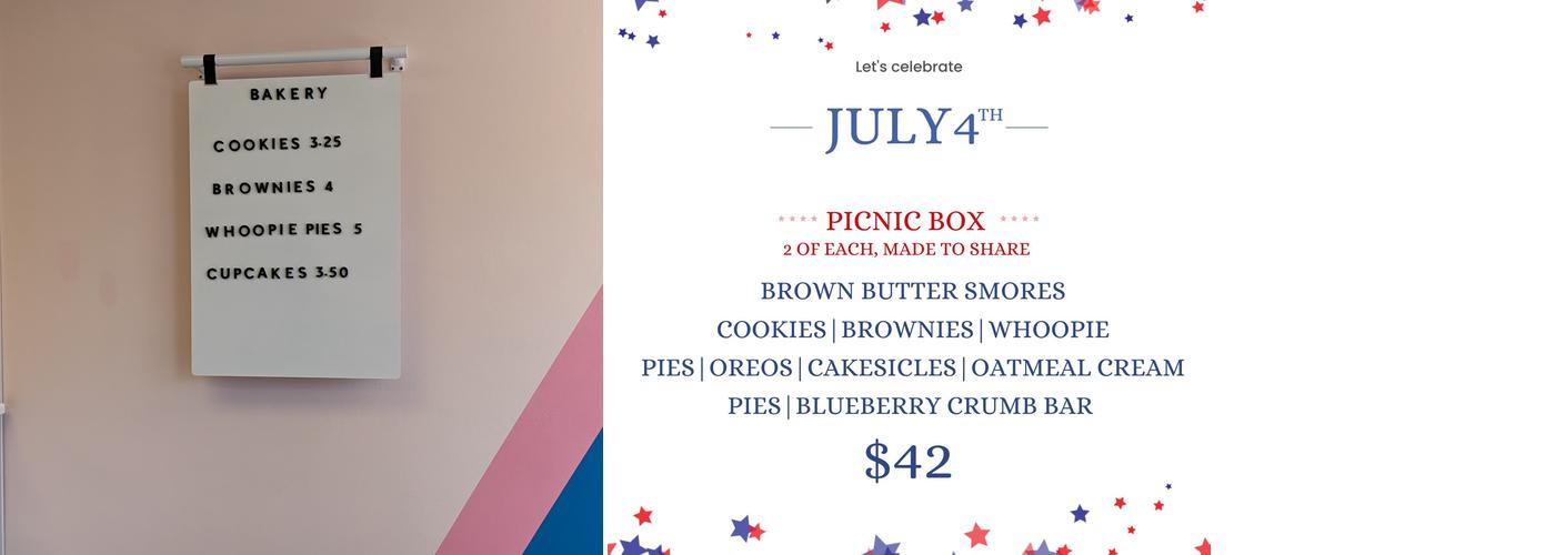 Sweet Lizzy P Bake Shop Menu