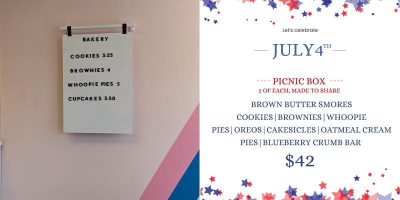 Sweet Lizzy P Bake Shop Menu