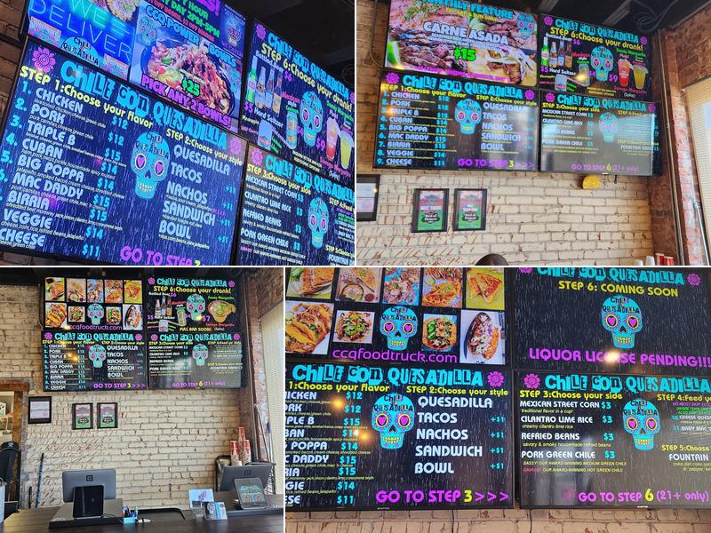 Chile con Quesadilla Menu