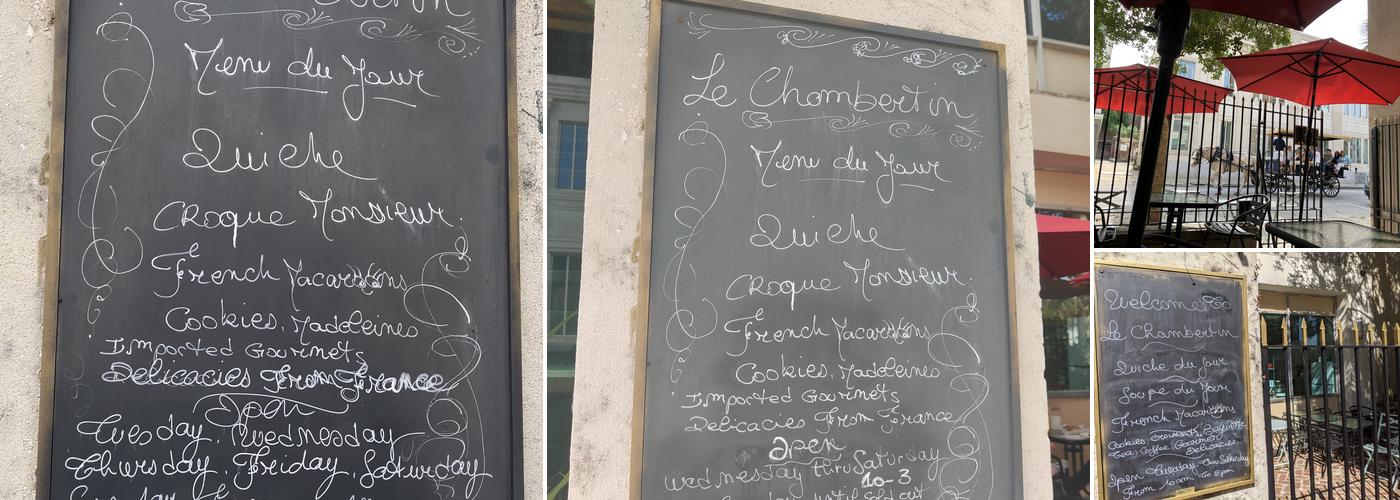 Le Chambertin Menu
