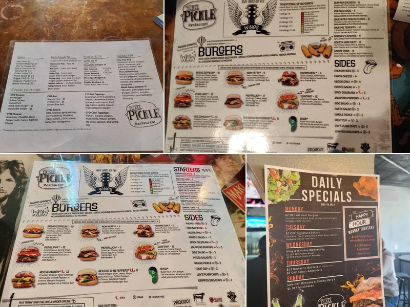 Tickle Pickle Restaurant Menu