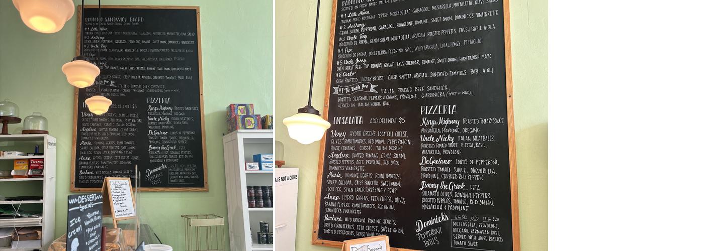 Dominick's Deli on Lee Menu
