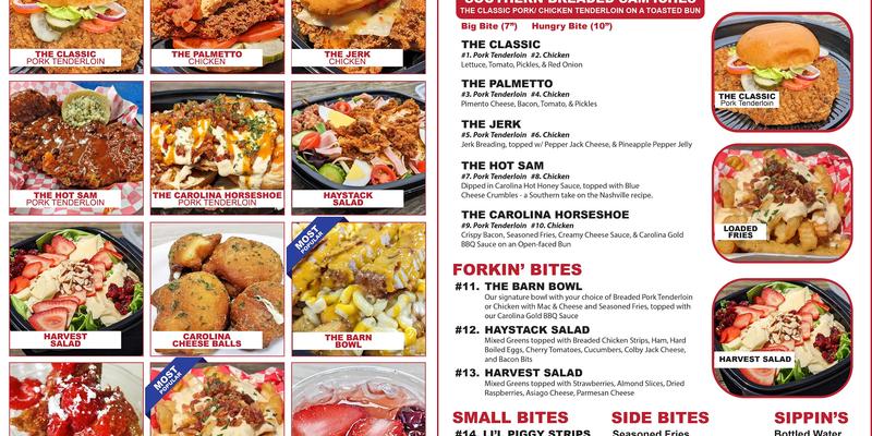 Barn Bites Food Truck Menu