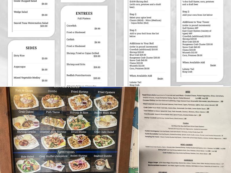 The Pearl featuring The Cajun Menu