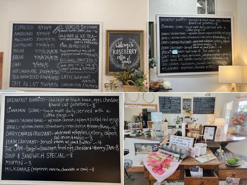 Roseberry Coffee & Goods Menu