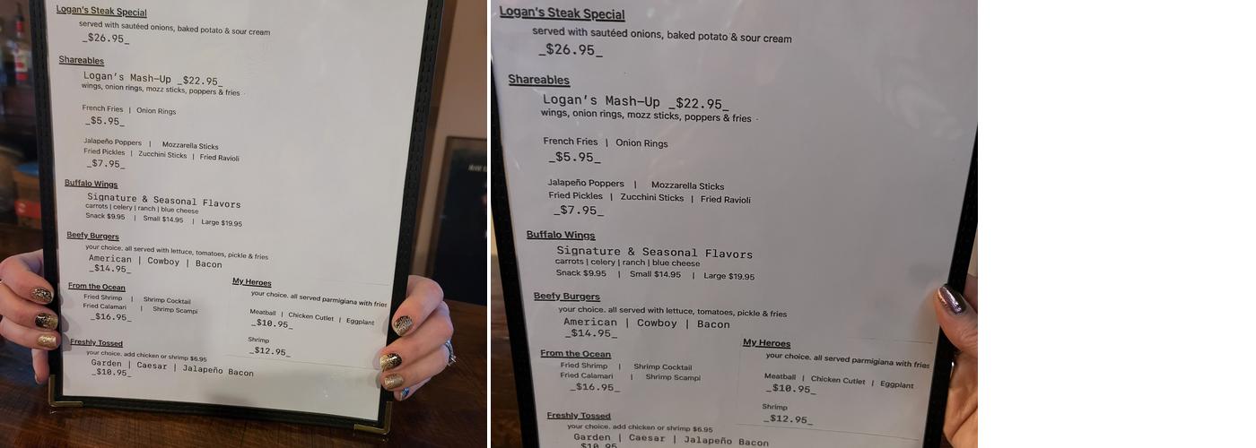 Logan’s Bar & Grille Menu