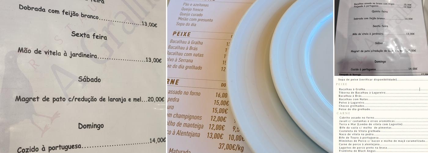 A Gralha Menu