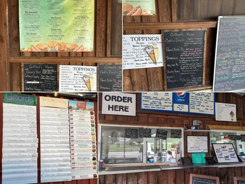 Kish-a-wa Creamery Menu
