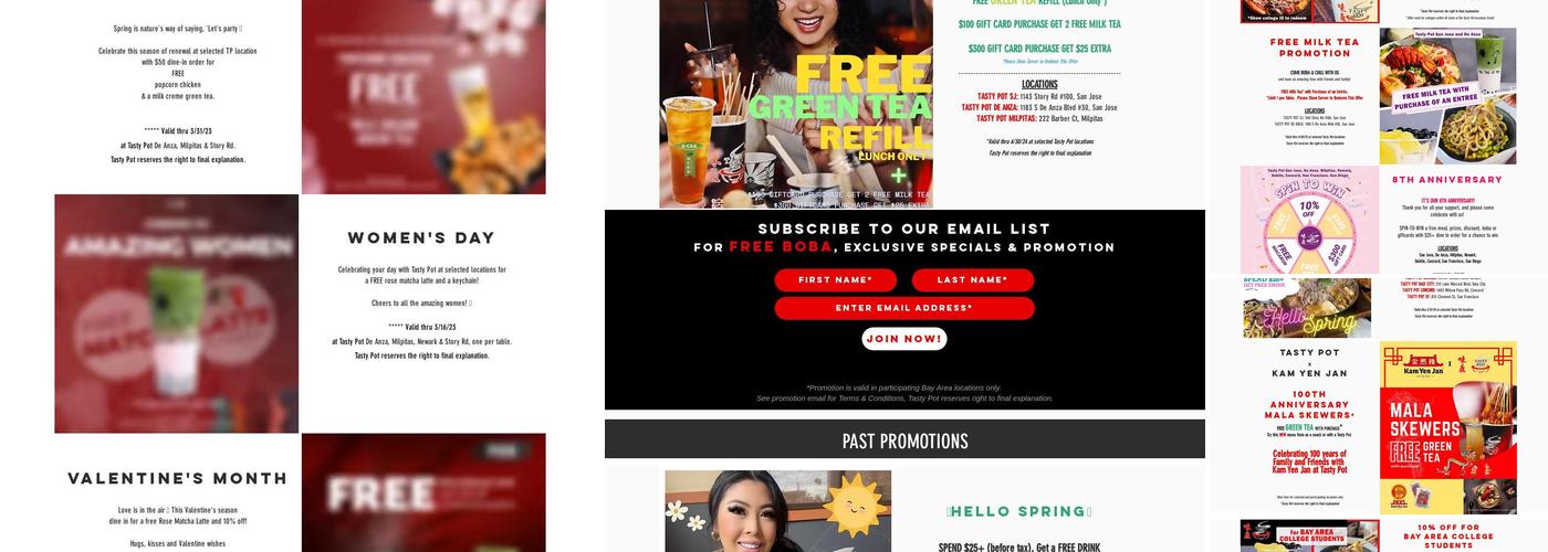 TASTY POT ROSEVILLE Menu