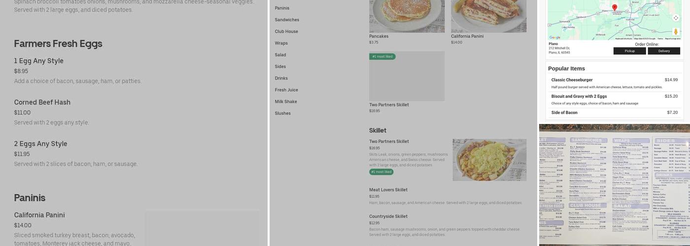 Two Partners Café Family Restaurant Plano Menu