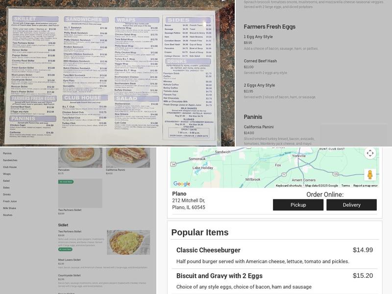 Two Partners Café Family Restaurant Plano Menu