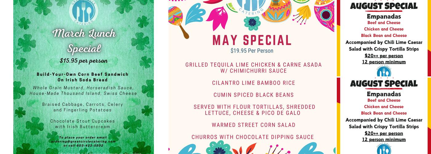 Great Circle Catering LLC Menu