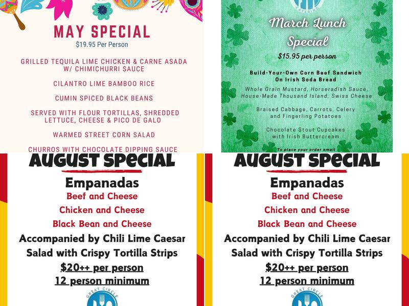 Great Circle Catering LLC Menu