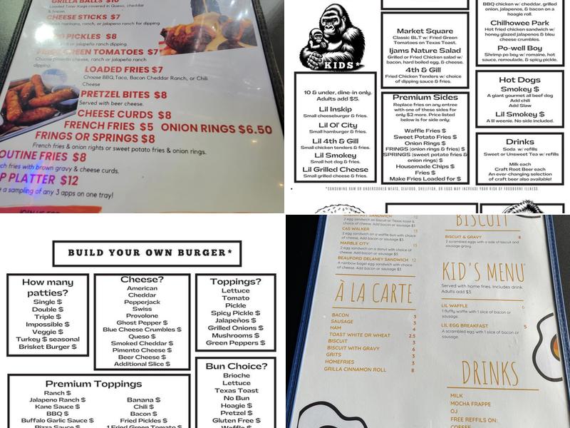 Inskip Grill at Powell Menu