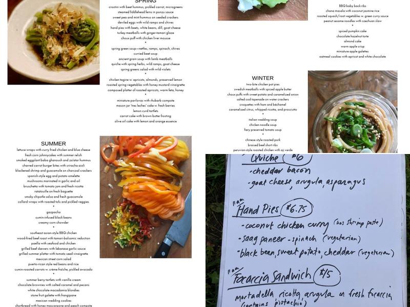 On A Limb Catering & Baking Co. Menu