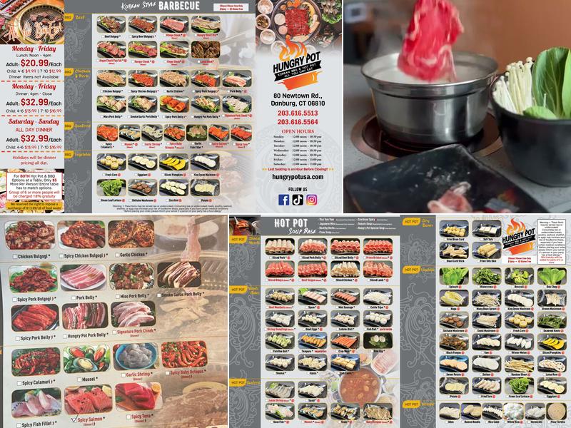 Hungry Pot Korean BBQ & Hot Pot Menu
