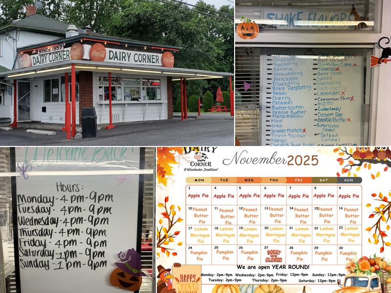 Dairy Corner Menu