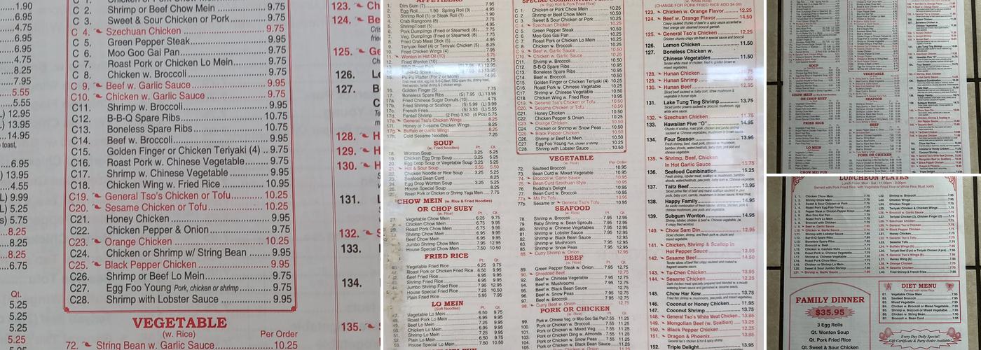 Great Wall Kitchen Menu