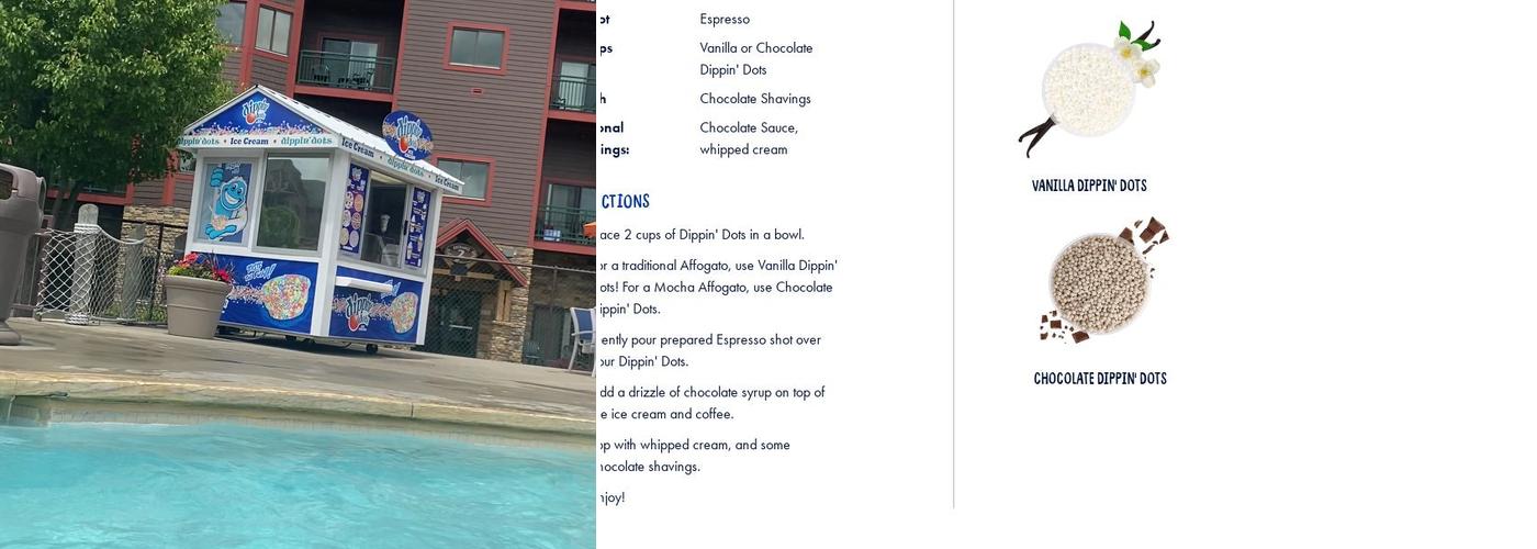 Dippin Dots Menu