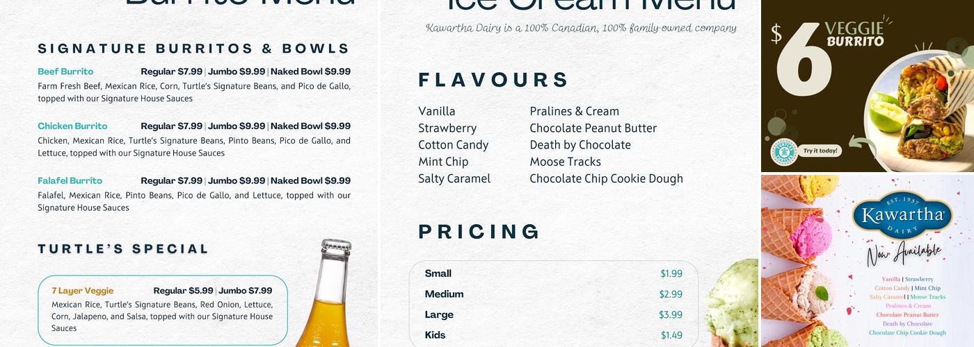 Turtles Menu